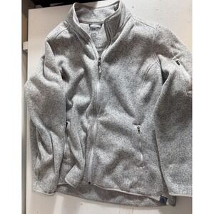 LL Bean Men's Zip Up Heavy Sweater Size XXL 2XL Light Gray